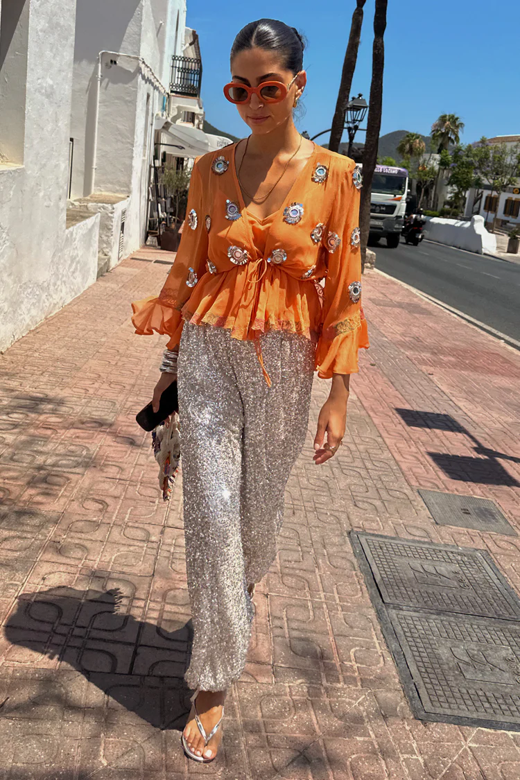 Apricot Embellished Top - Image 11