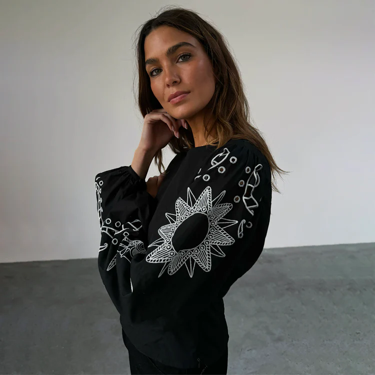 Black Enchanted Lillie Top