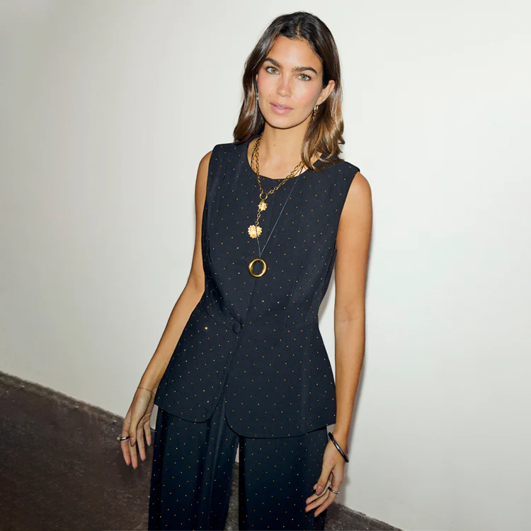 Black Hotfix Sol Waistcoat