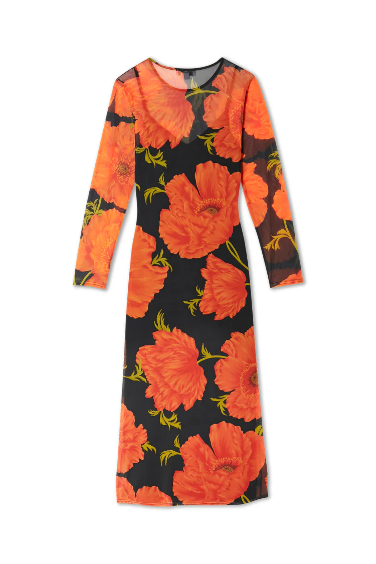 Black Poppy Aria Mesh Dress - Image 14