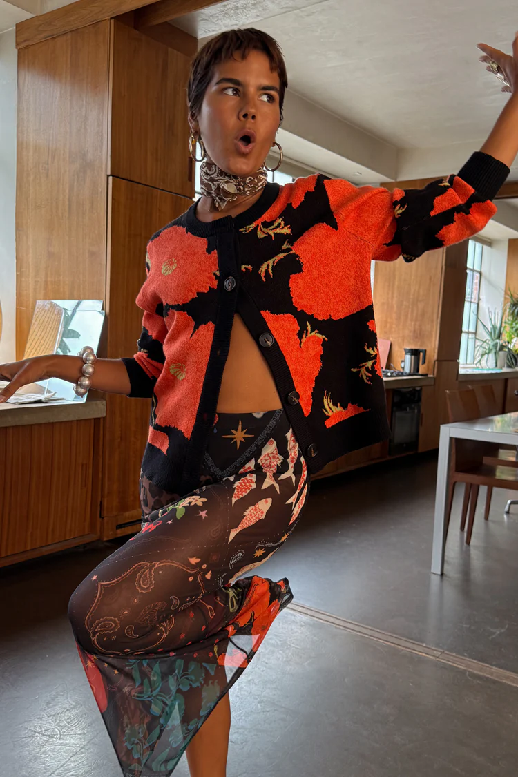 Black Poppy Cardigan - Image 5