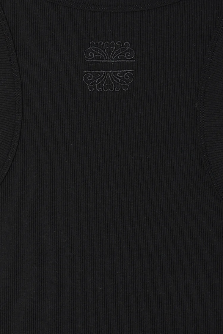 Black Ribbed Tank - Image 14