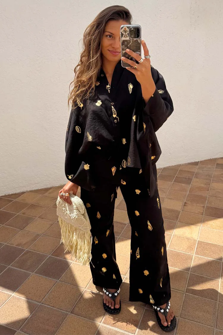 Black Shell Elissa Trousers Petite - Image 2