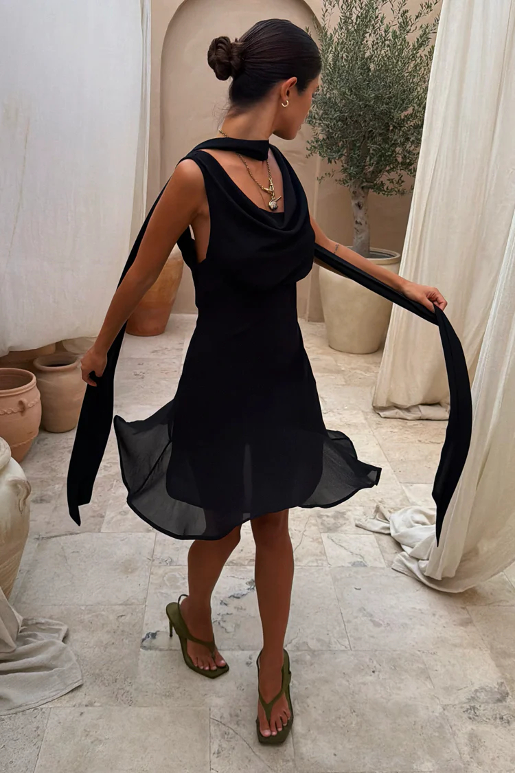 Black Sophie Mini Dress - Image 5