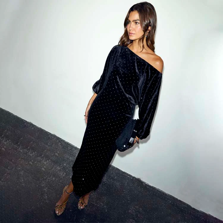 Black Velvet Tilly Dress