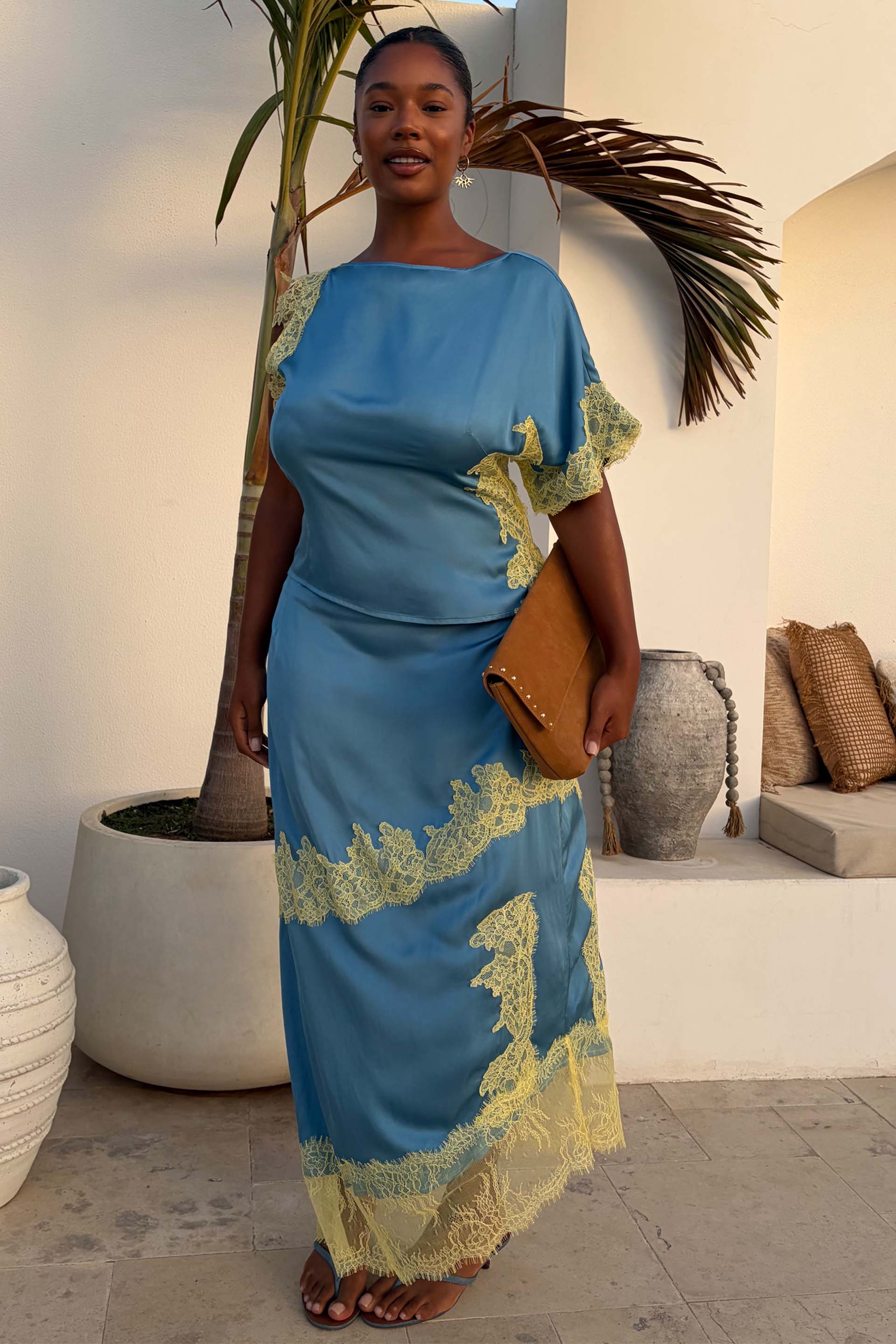 Blue and Lemon Kira Top - Image 3