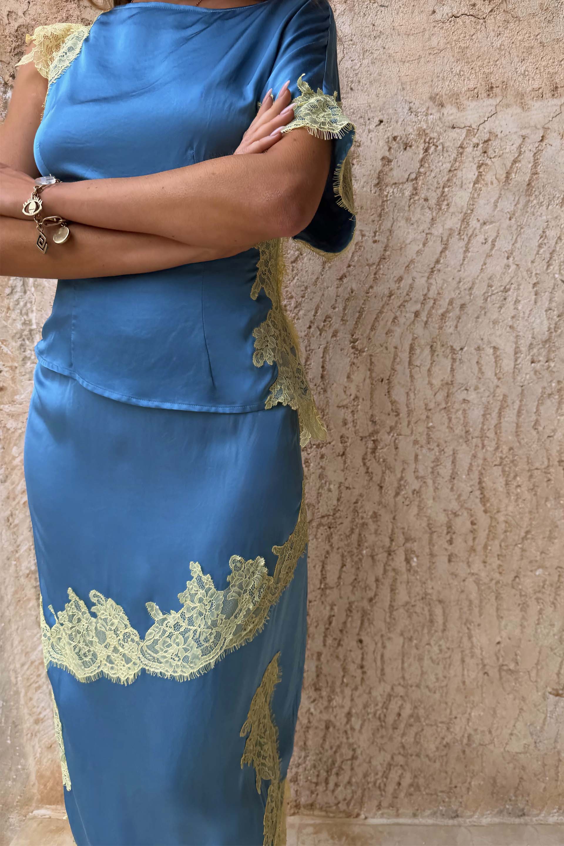 Blue and Lemon Millie Skirt - Image 7