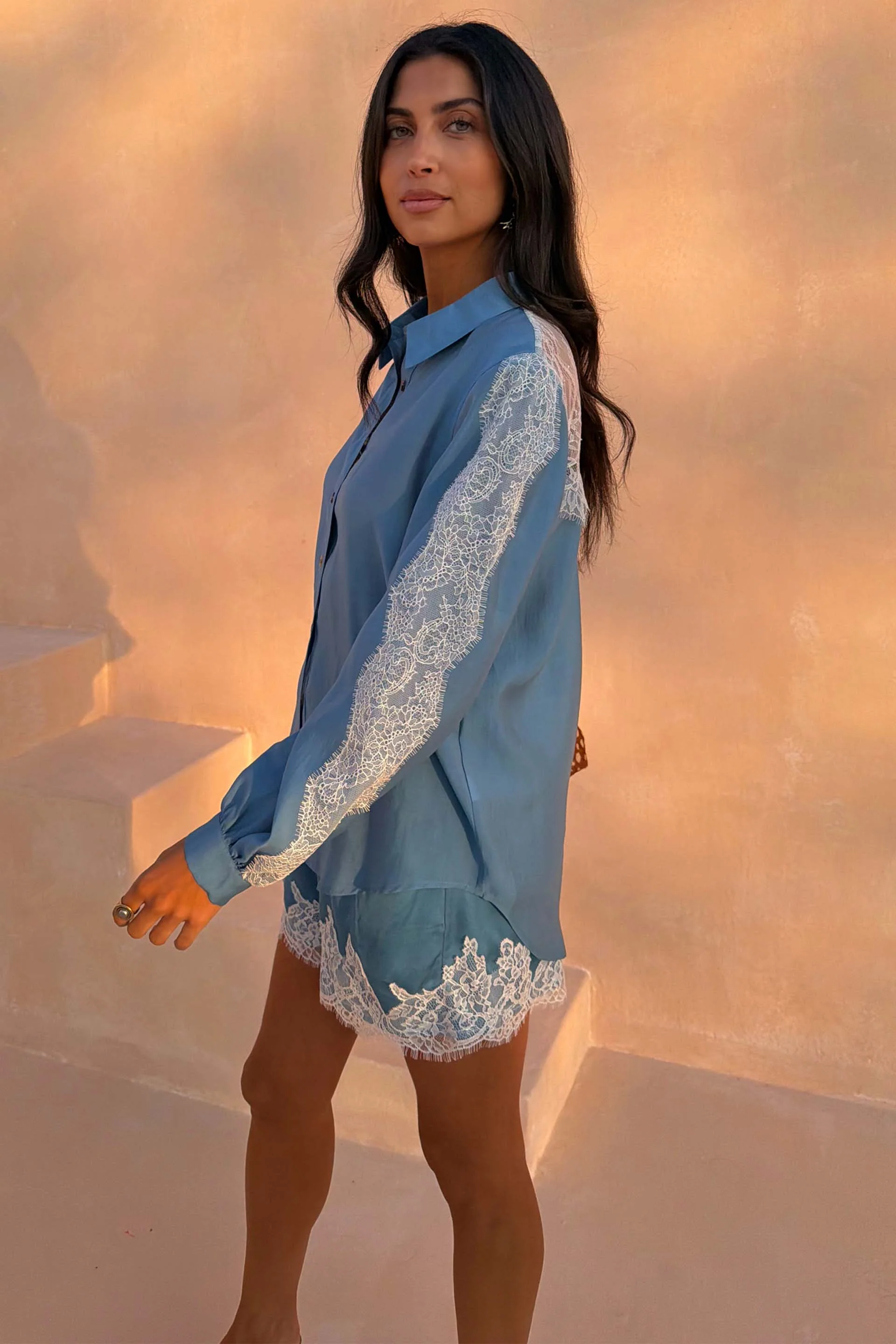 Blue Lace Marley Shirt - Image 7