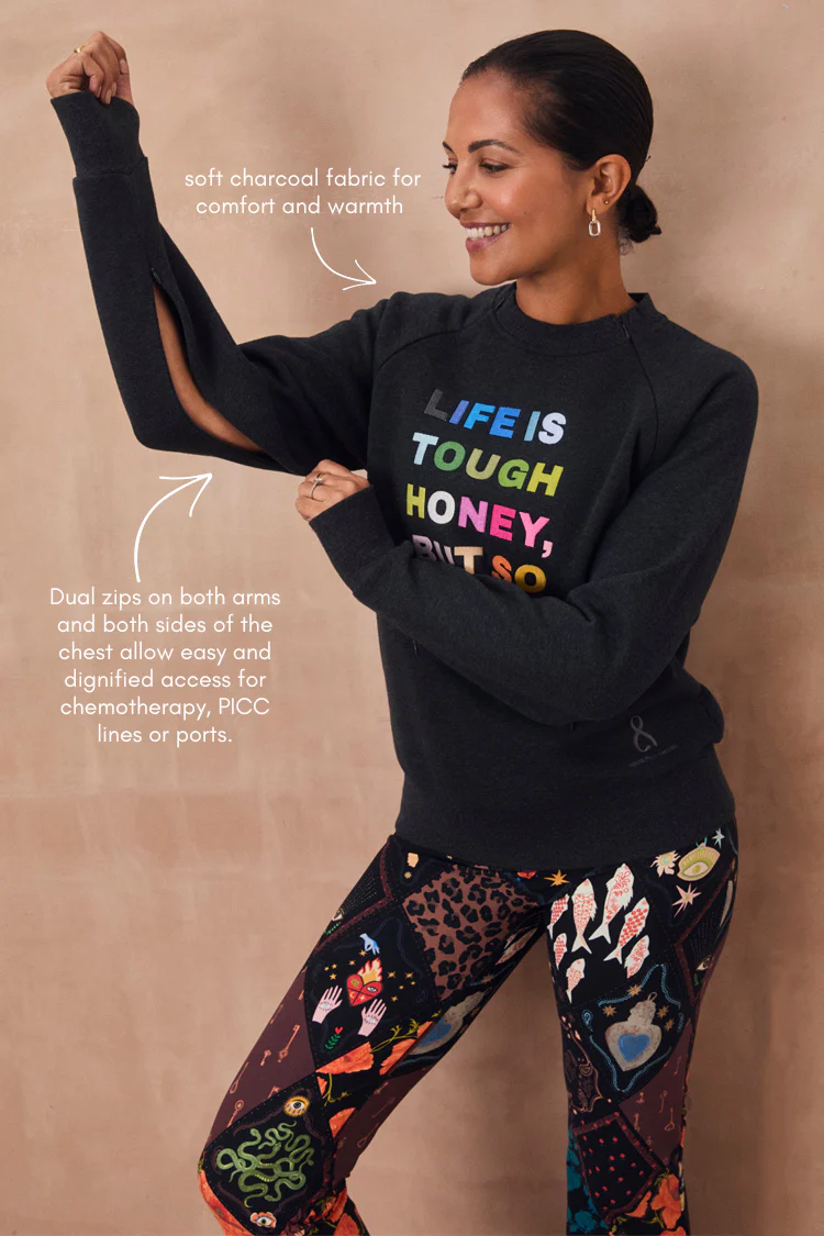 Charcoal Life is Tough Honey Sweatshirt - Image 3