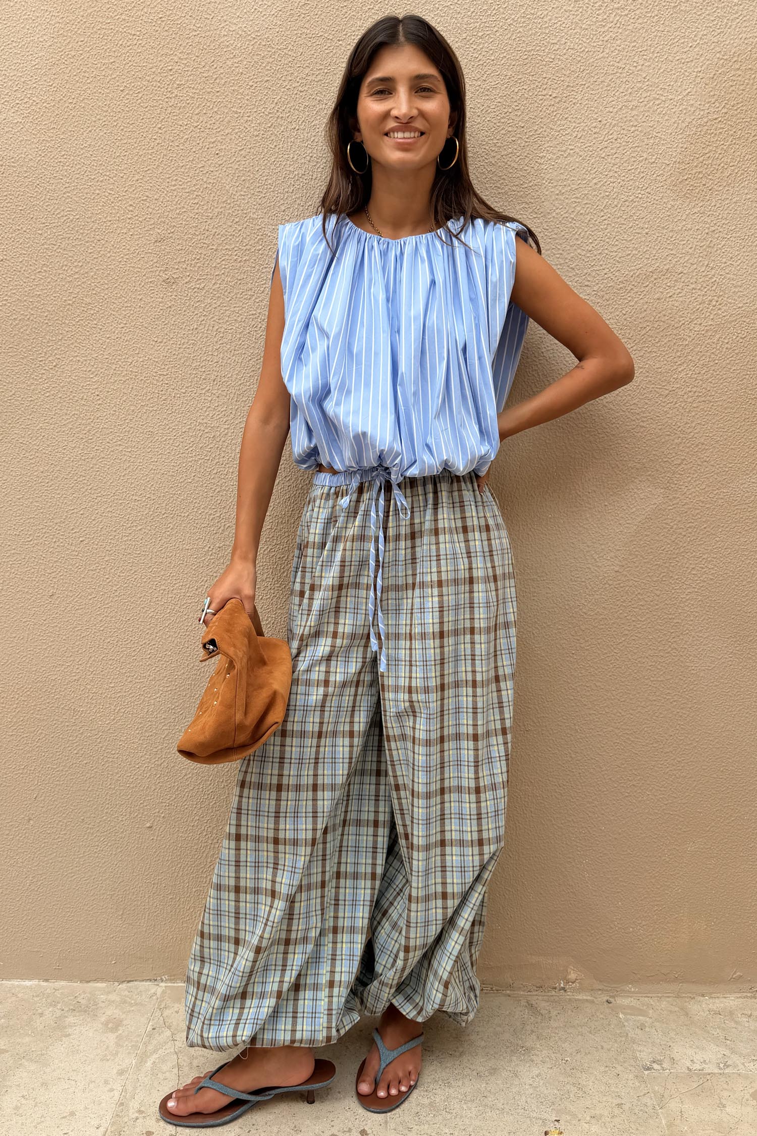 Check Balloon Trousers - Image 2