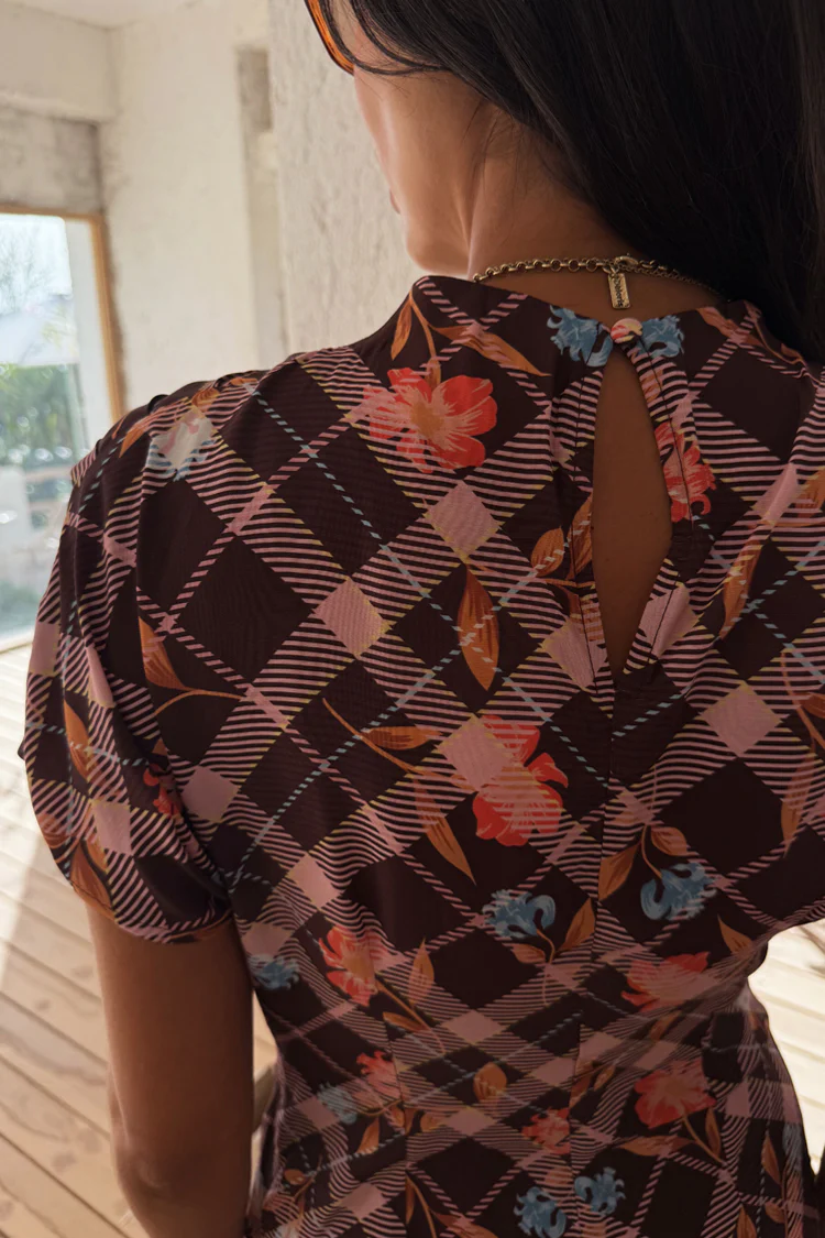 Check Floral Top - Image 11