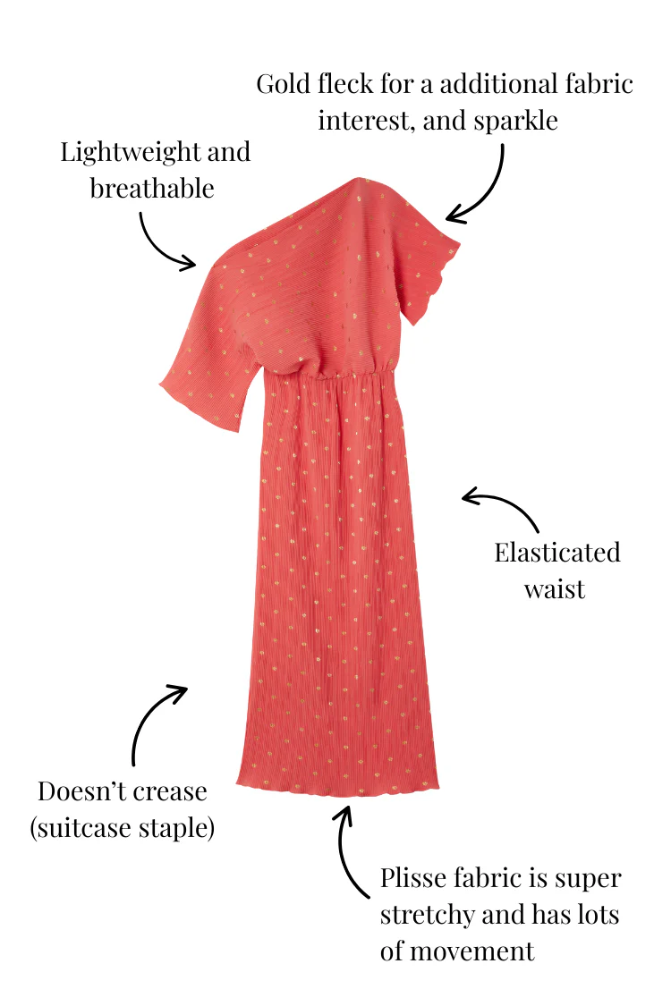 Coral Plisse Tilly Dress - Image 7
