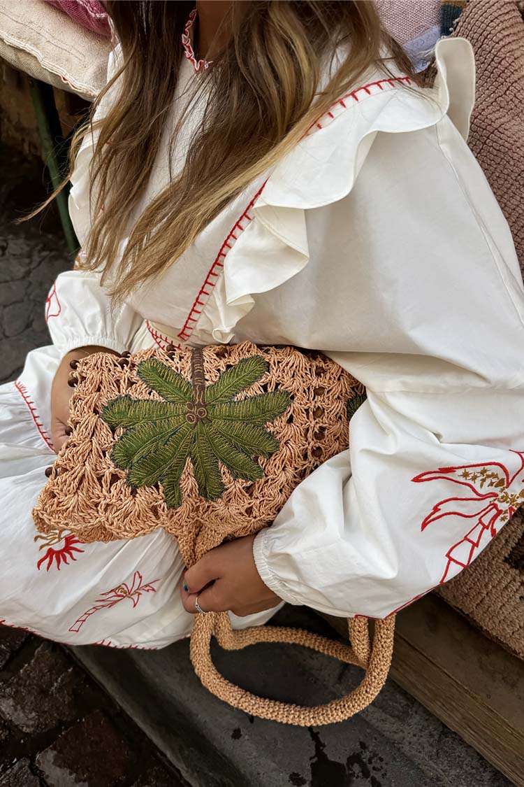 Cream And Red Pollenca Mini Dress - Image 4