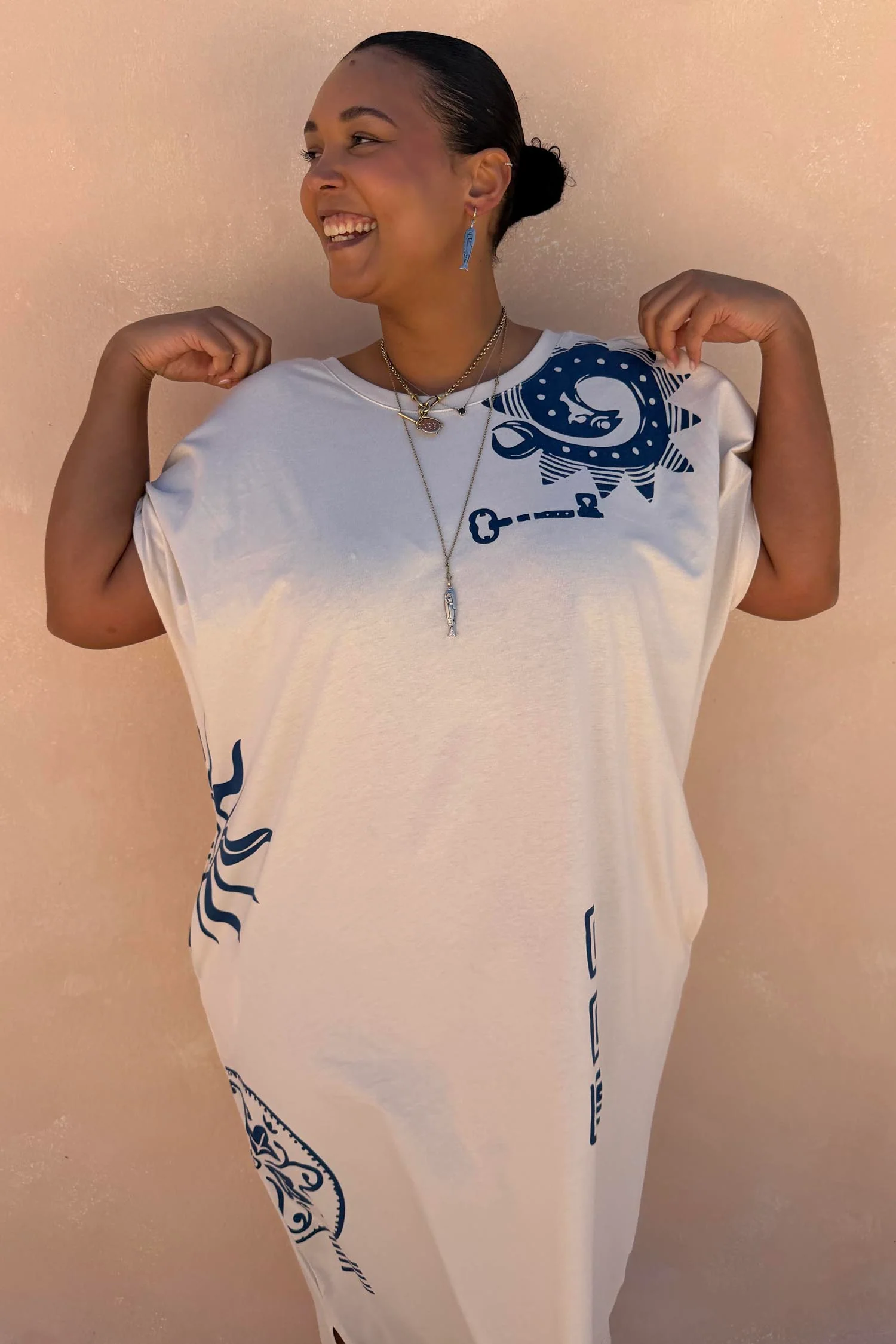 Cream Dolce Vita T-Shirt Dress - Image 6