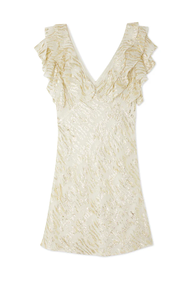 Cream Jacquard Tilda Mini Dress - Image 12