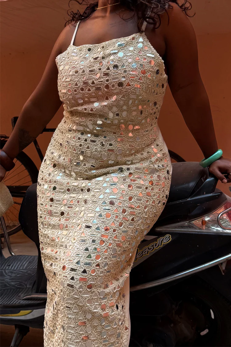 Cream Mirror Taliah Midi Dress - Image 7