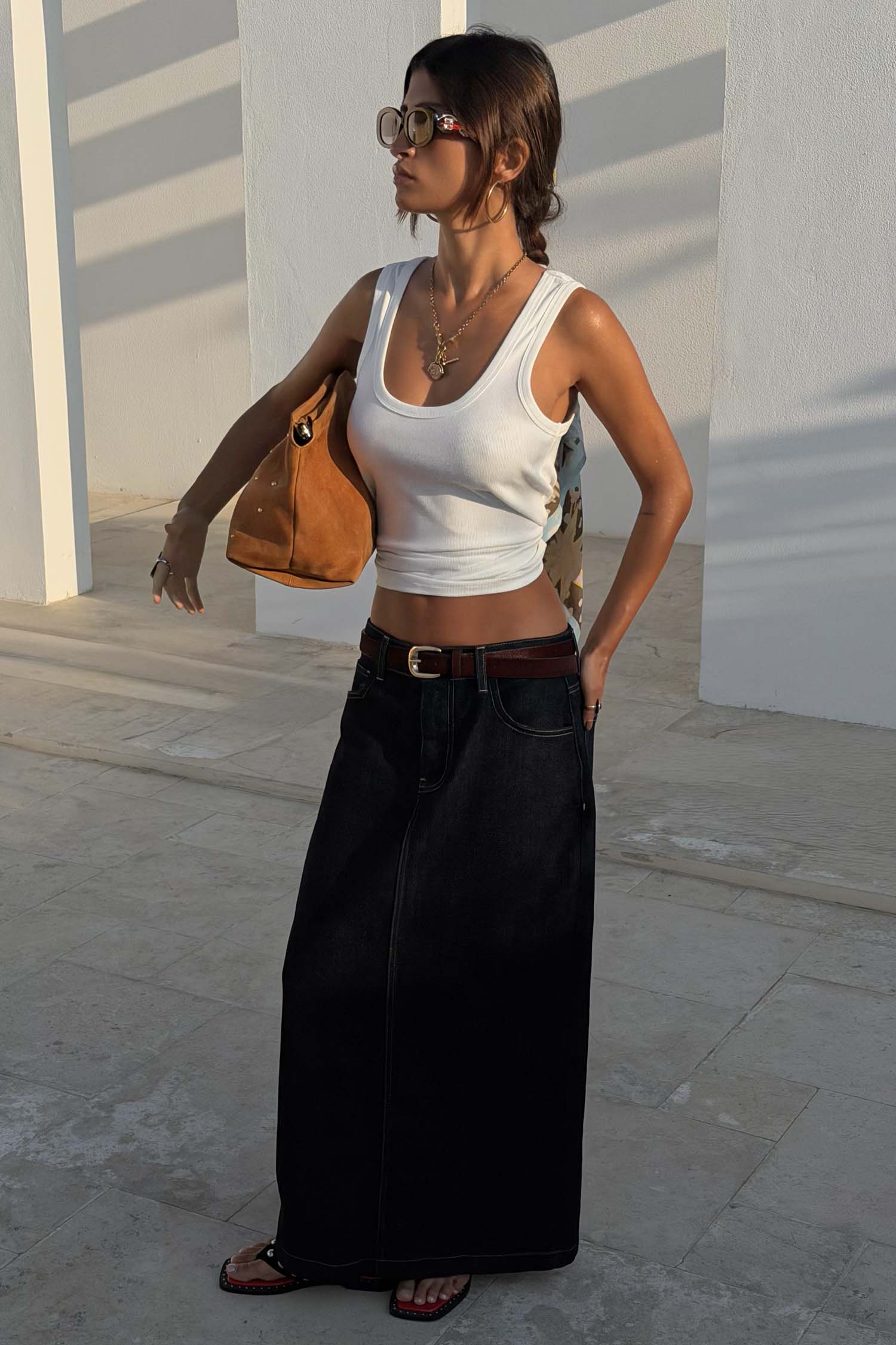 Denim Pencil Skirt - Image 2