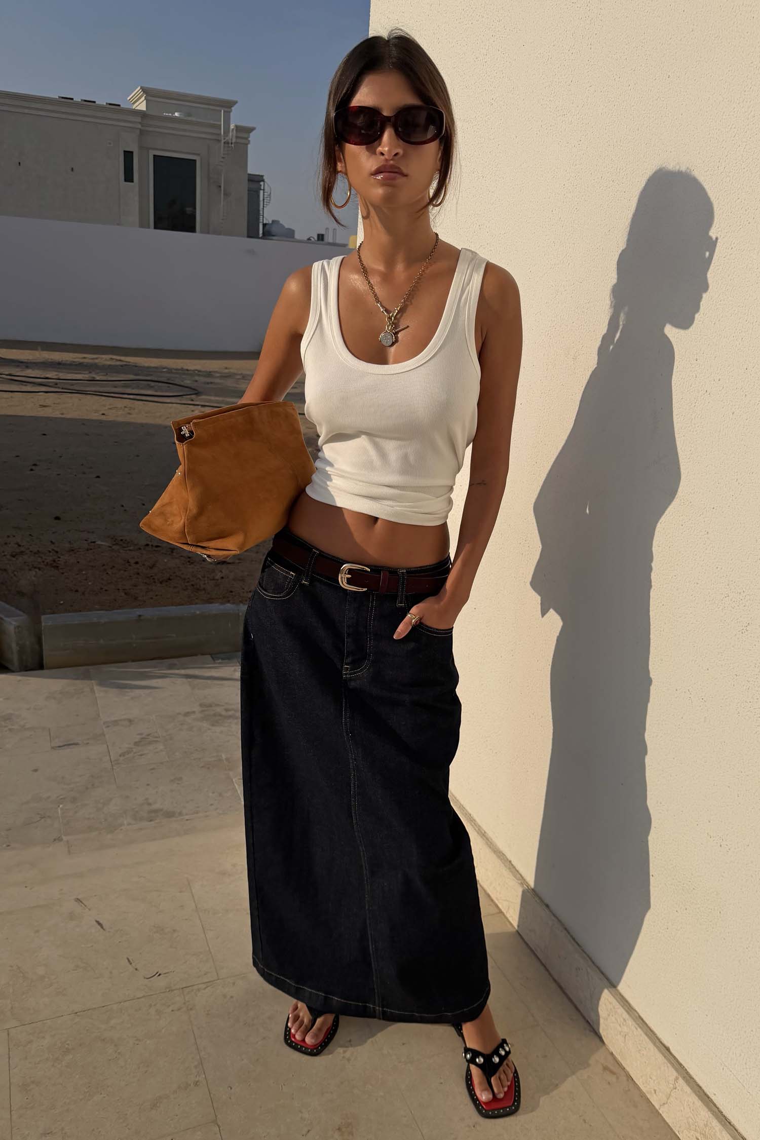 Denim Pencil Skirt - Image 7