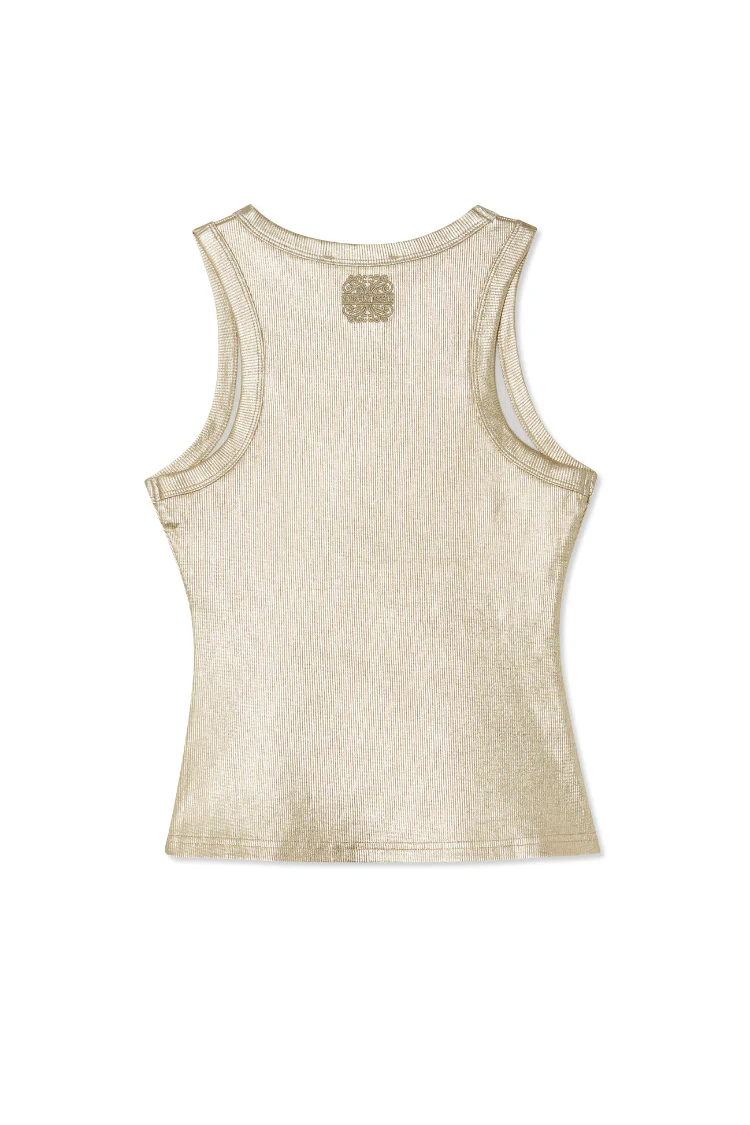 Gold Ribbed Tank Top - Image 7