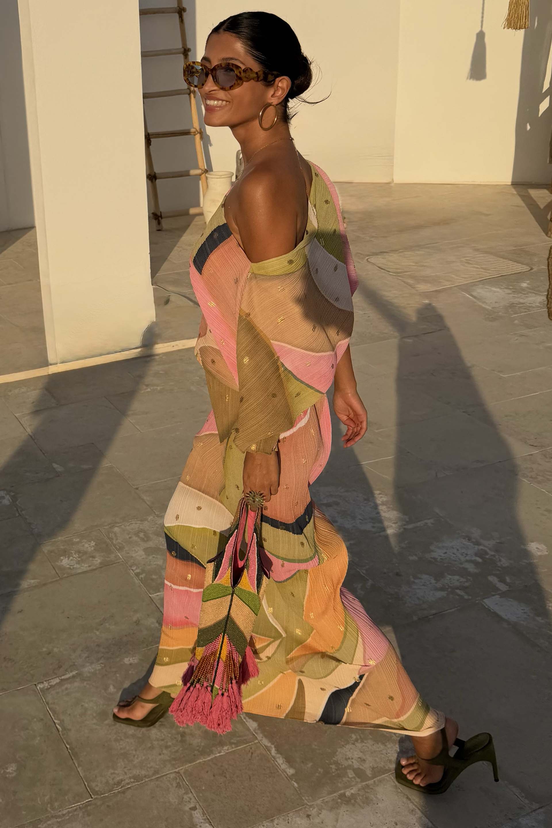 Green Abstract Tilly Dress - Image 4