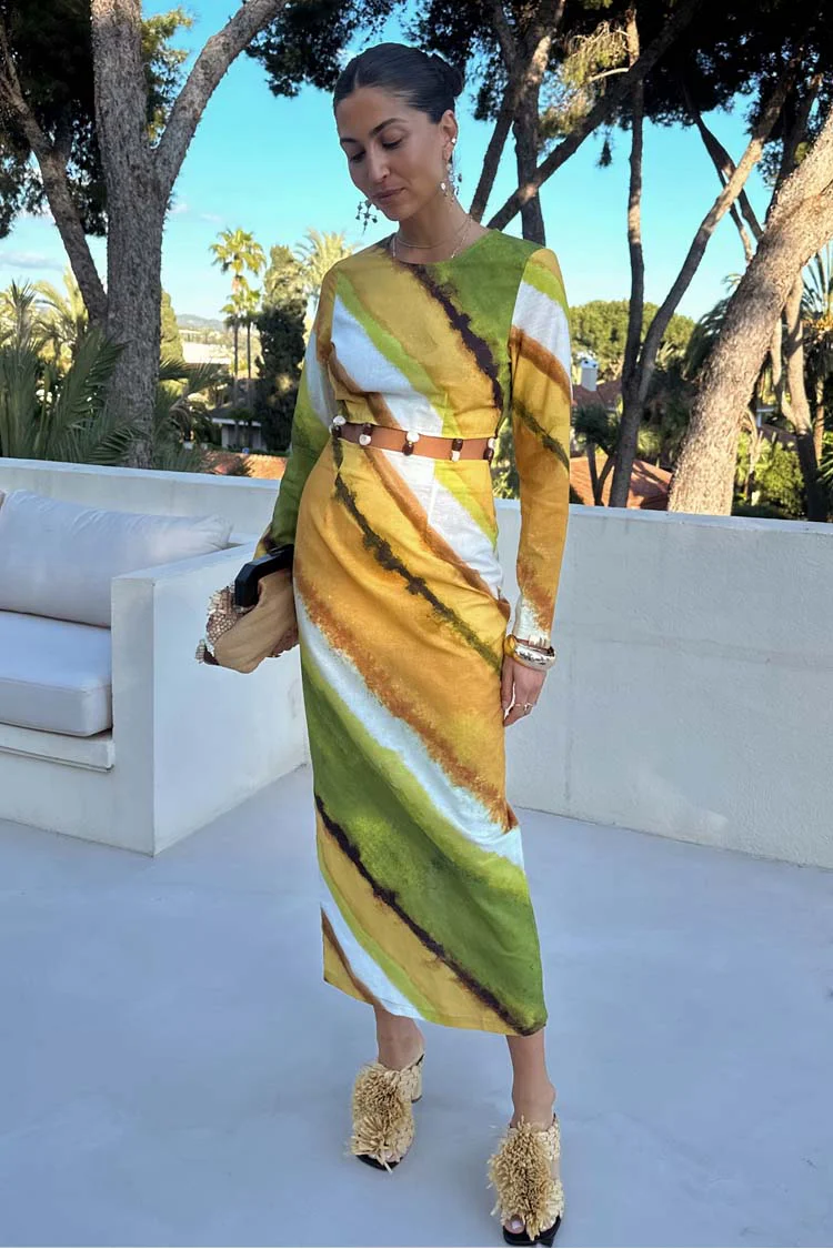 Green Ombre Alba Dress - Image 8