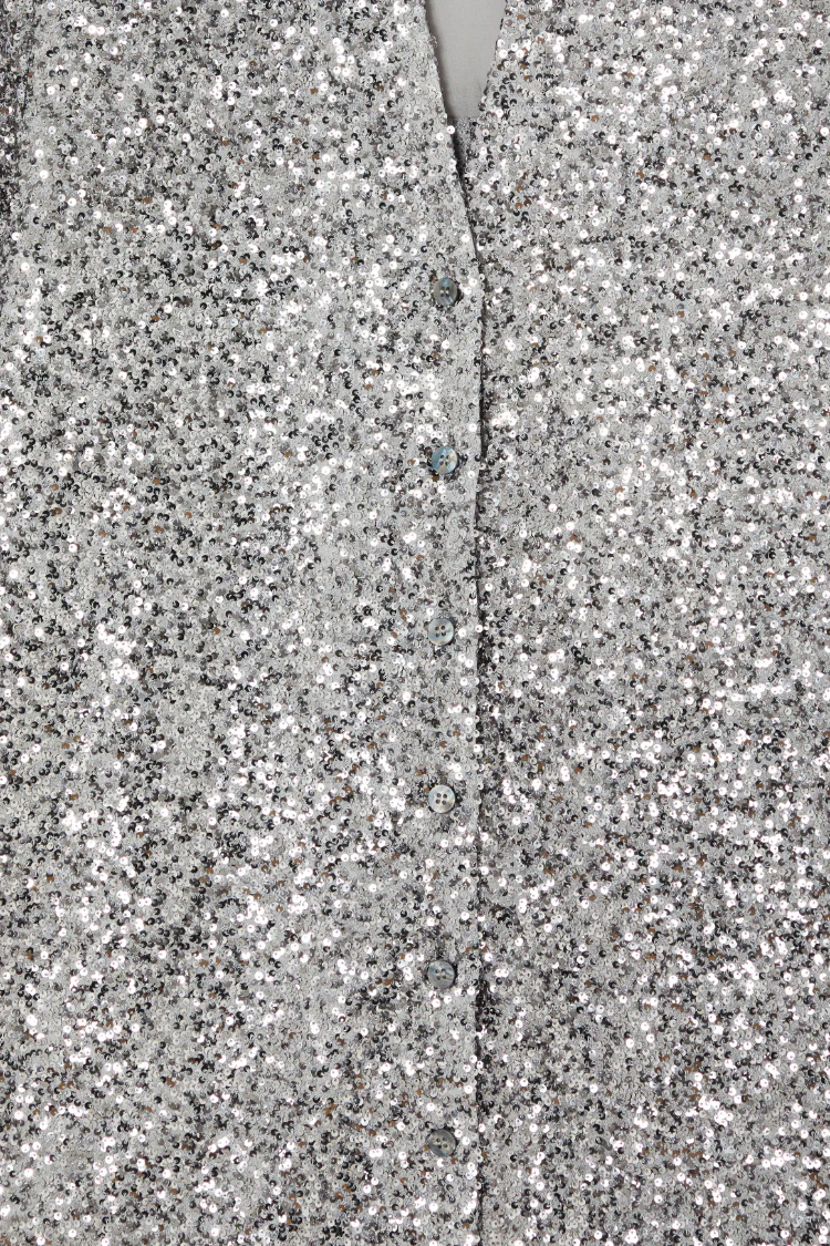 Gunmetal Sequin Miley Shirt - Image 9