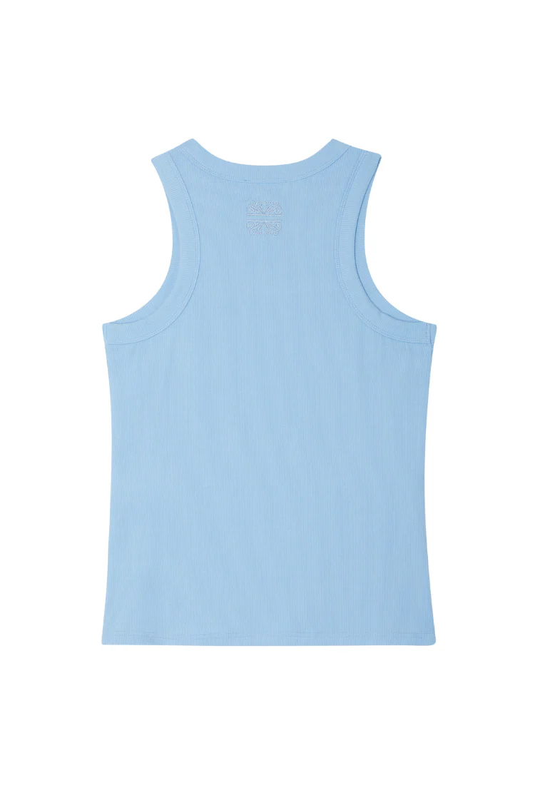 Ice Blue Ribbed Tank Top - Image 13