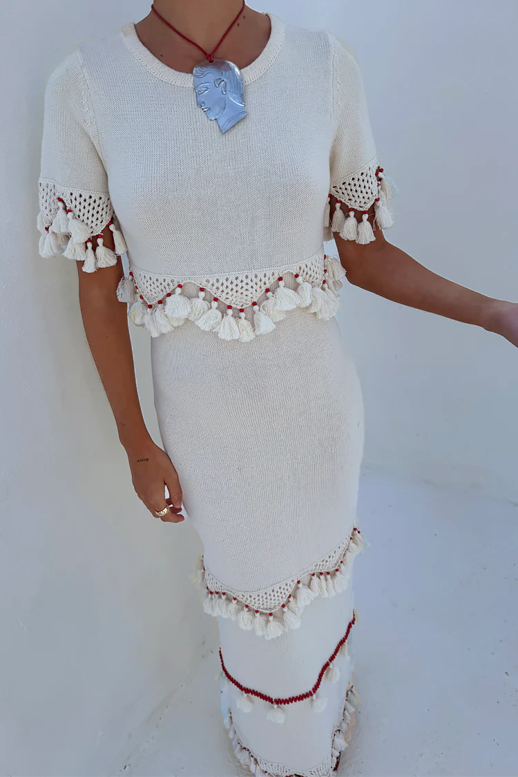 Ivory and Red Harper Dress - Image 4