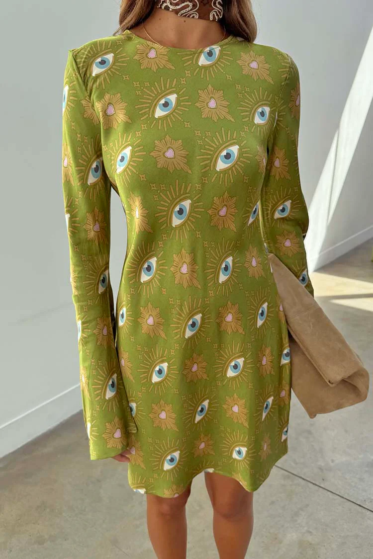 Khaki Eye Mini Soho Dress Petite - Image 4