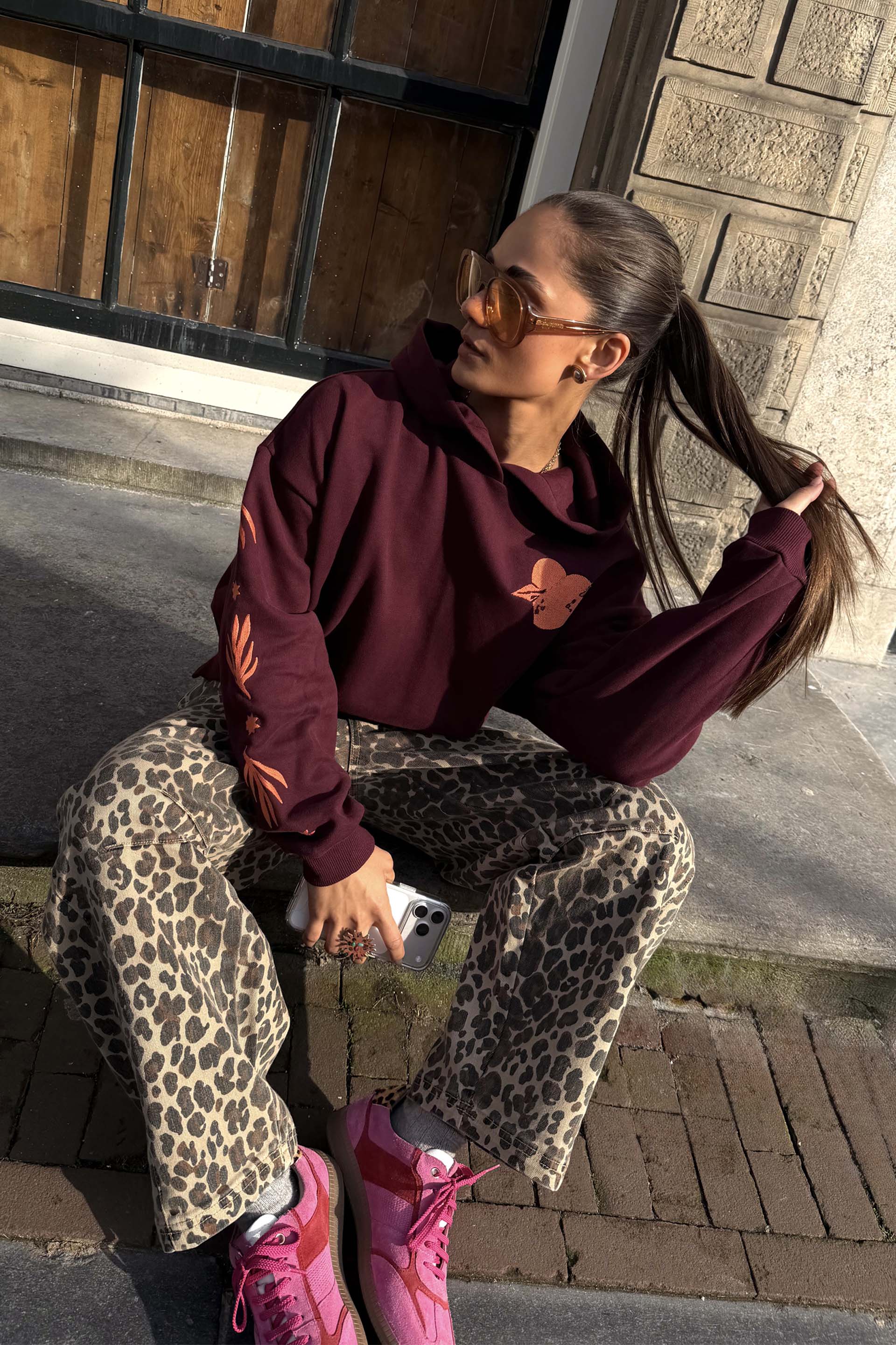 Leopard Barrel Jeans - Image 9