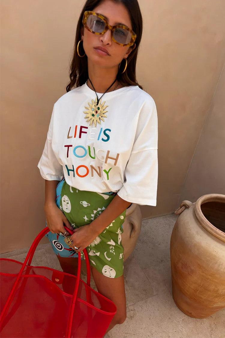 Life Is Tough Embroidered T-Shirt - Image 6