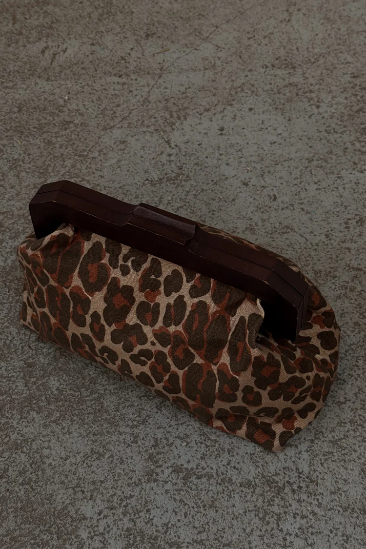 Lucia Leopard Denim Bag - Image 6