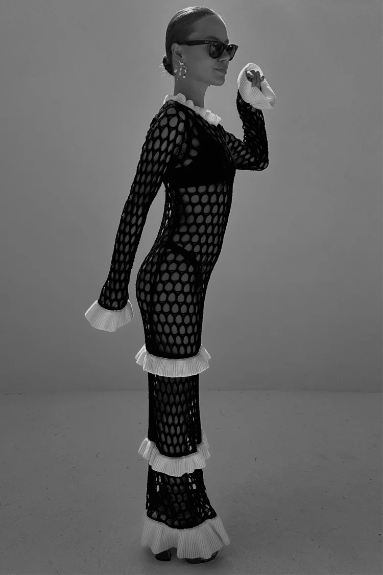 Mono Crochet Chloe Dress Petite - Image 7