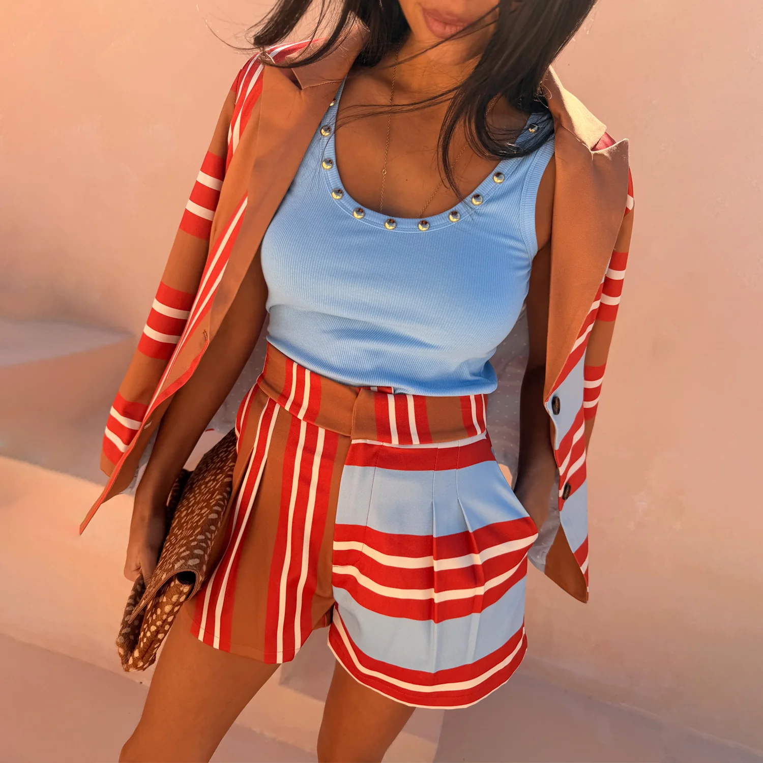 Multi Stripe Tate Shorts
