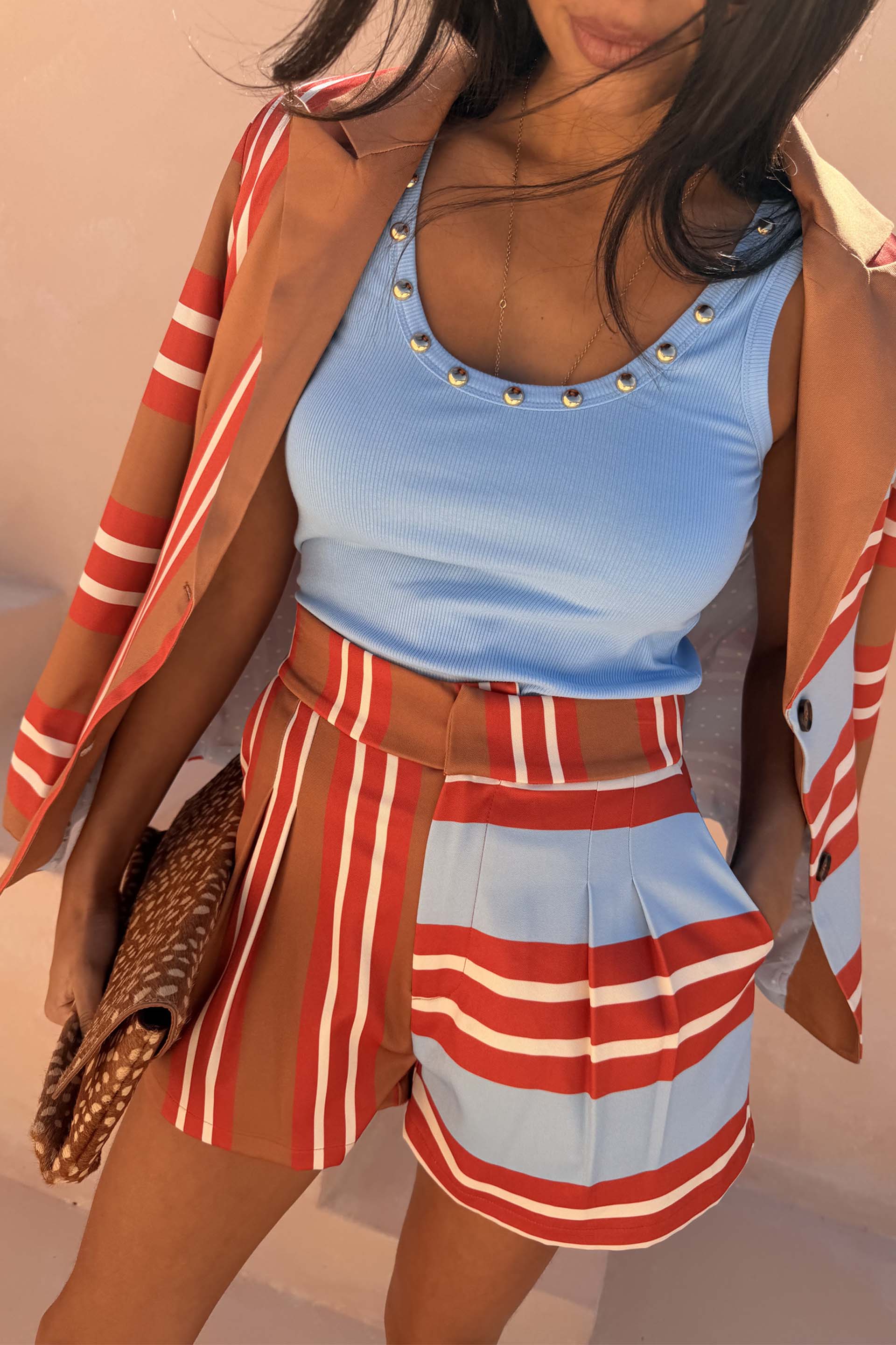 Multi Stripe Tate Shorts - Image 2