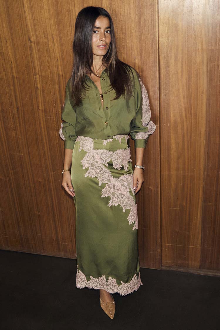 Olive & Pink Lily Skirt - Image 6