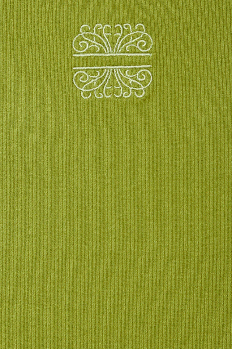 Olive Rib Tank Top - Image 8