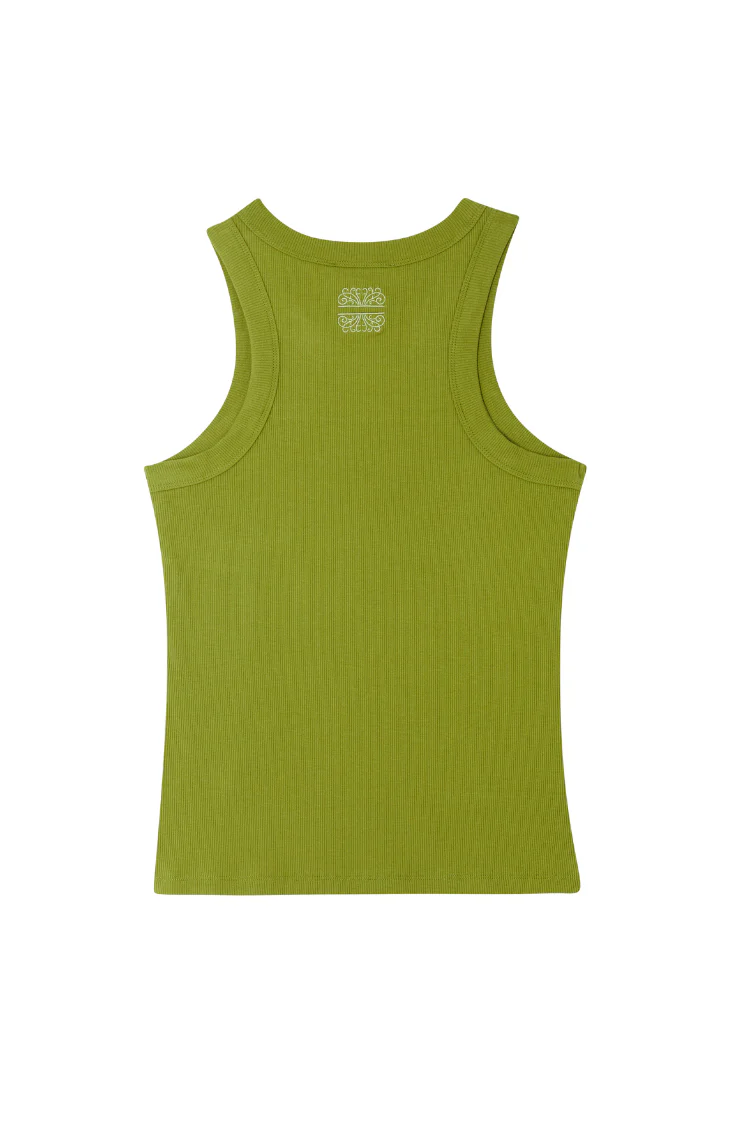 Olive Rib Tank Top - Image 9