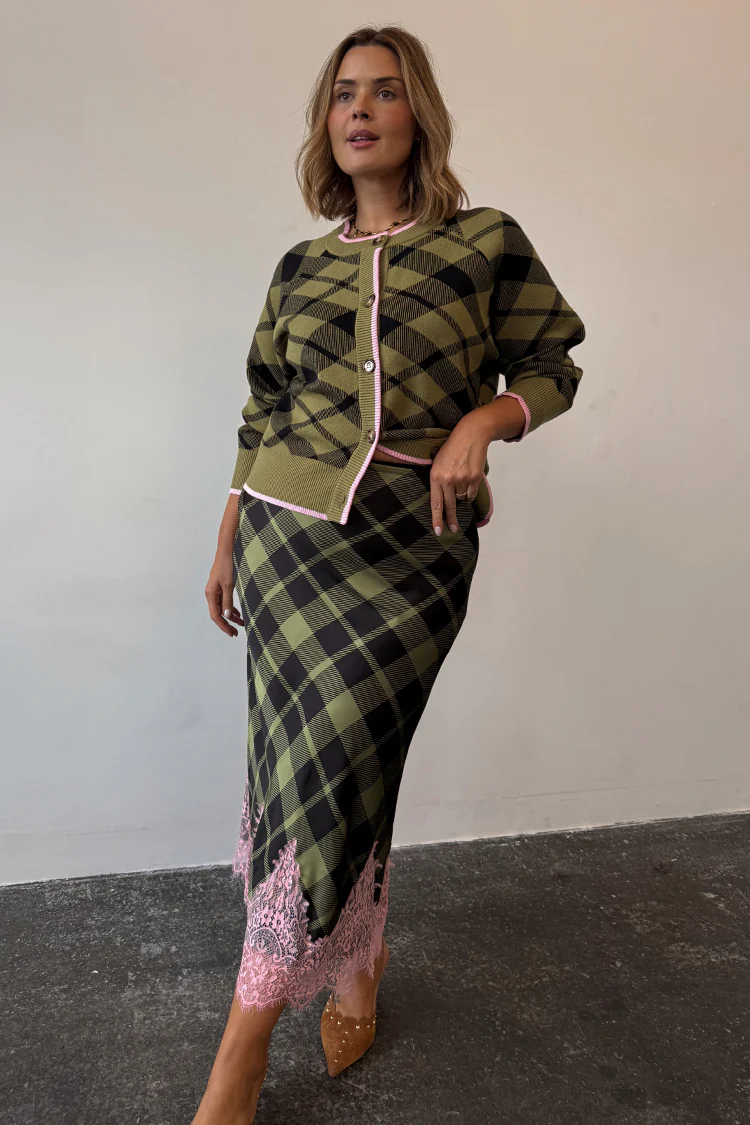 Olive Tartan Maeva Skirt - Image 5