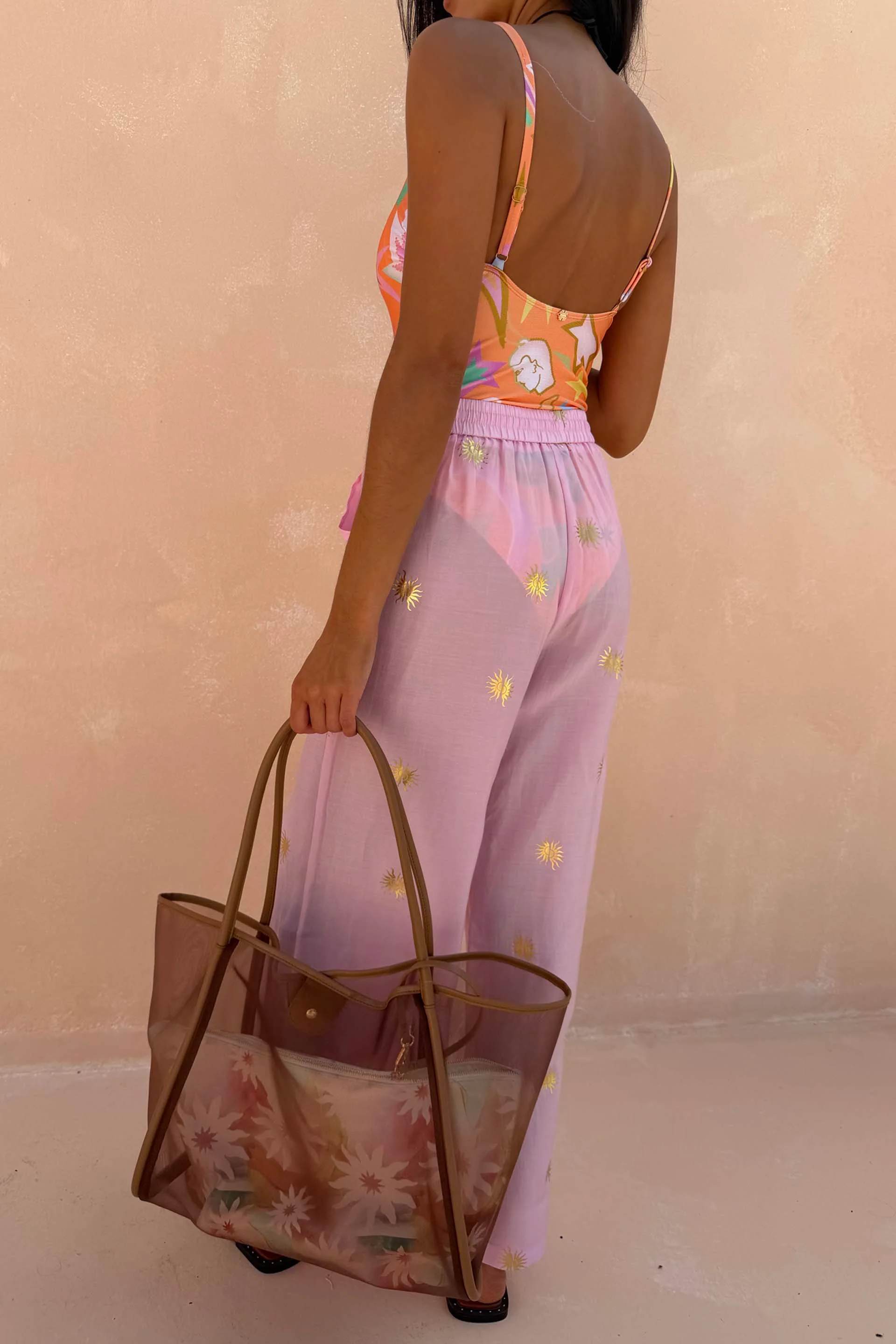 Pink Elissa Trousers with Sun Foil - Image 4