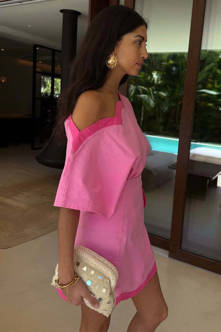 Pink Scallop Mini Jaspre Skirt - Image 8