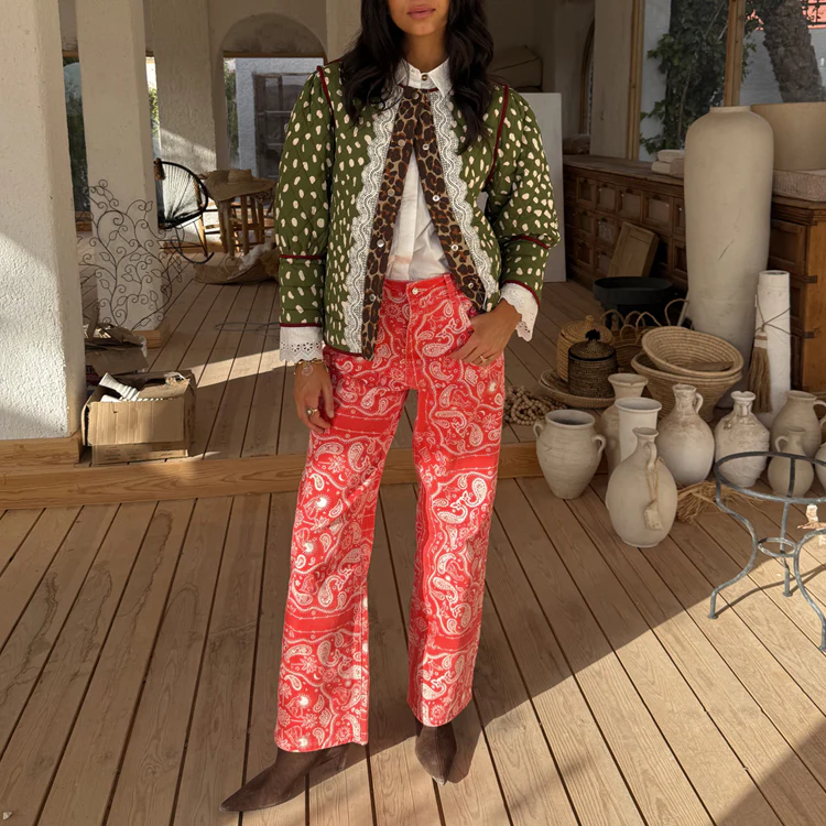 Red Bandana Jeans Petite