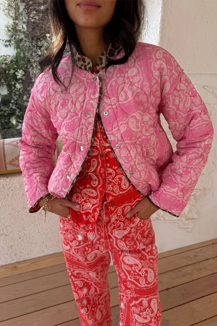 Red Bandana Reversible Jacket - Image 3