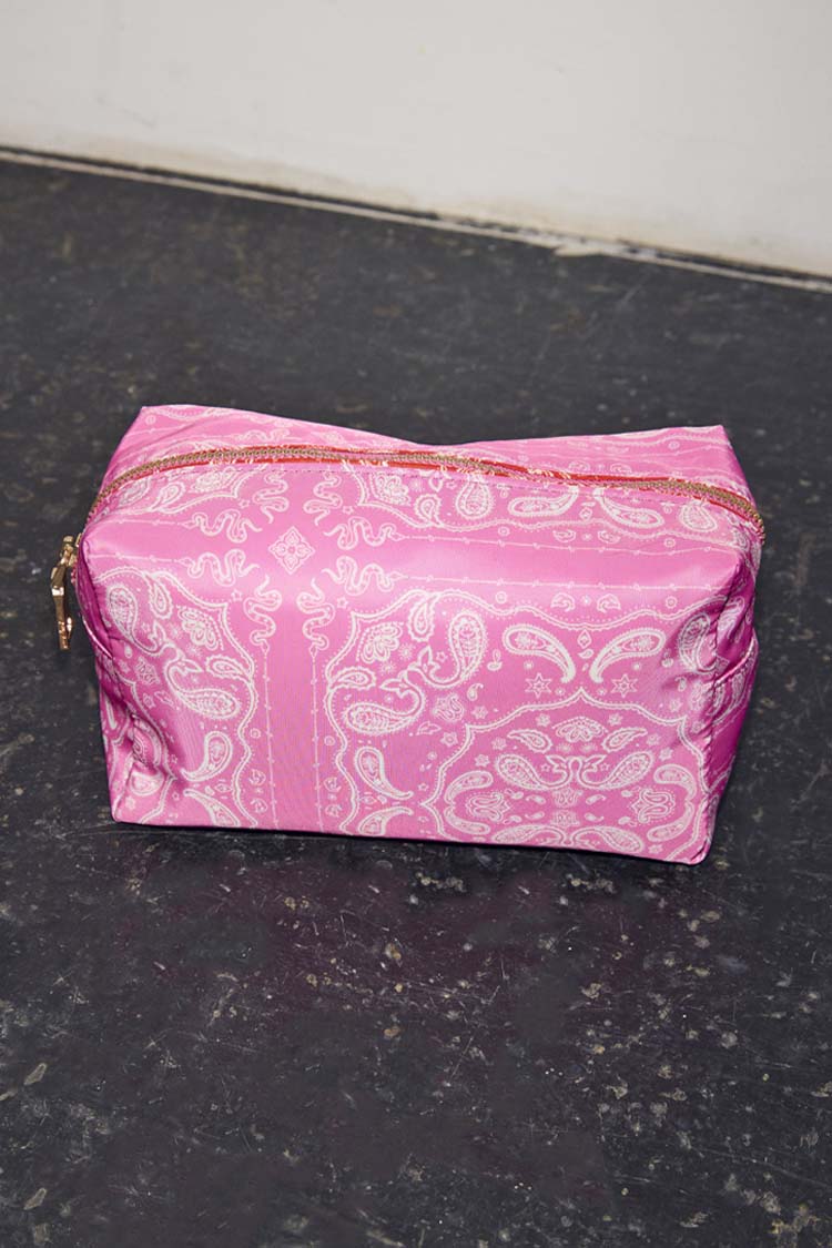Red Bandana Reversible Make Up Bag - Image 4