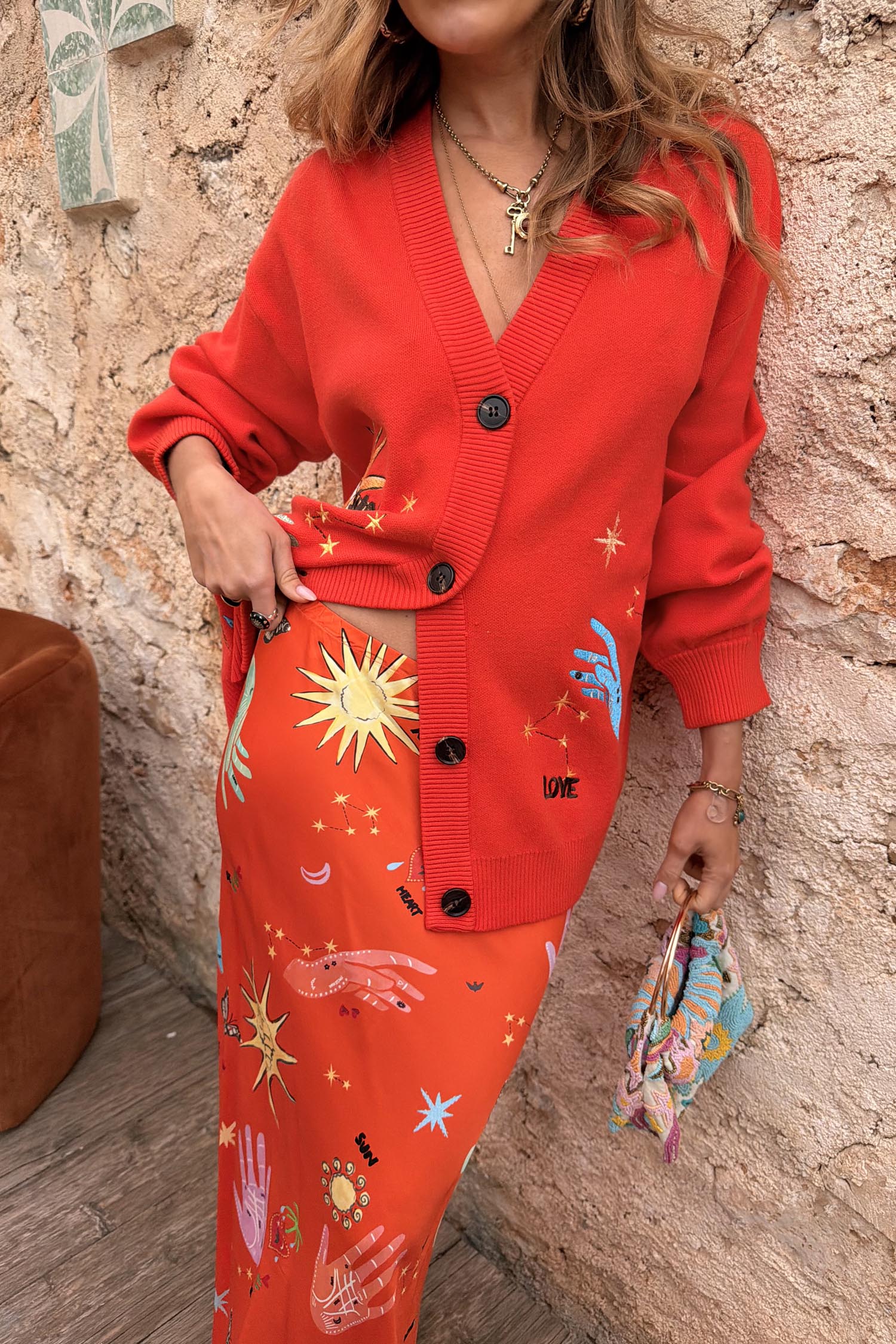 Red Celestial Cardigan - Image 4