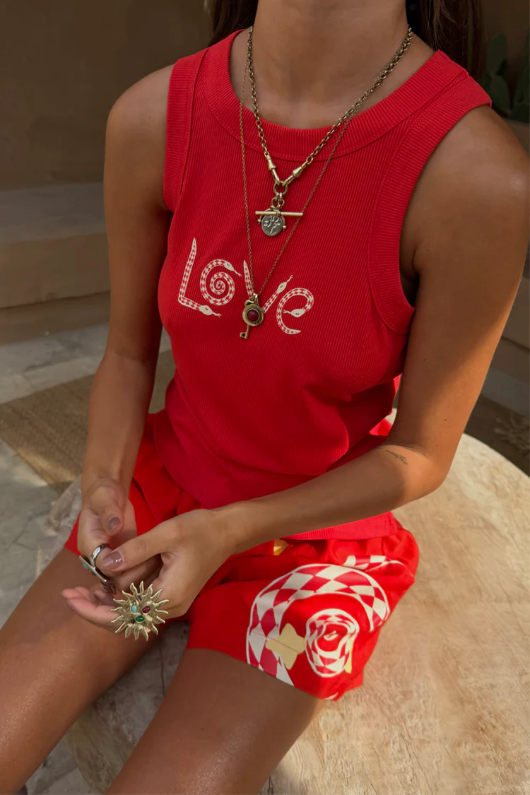 Red Snake Elissa Shorts - Image 4