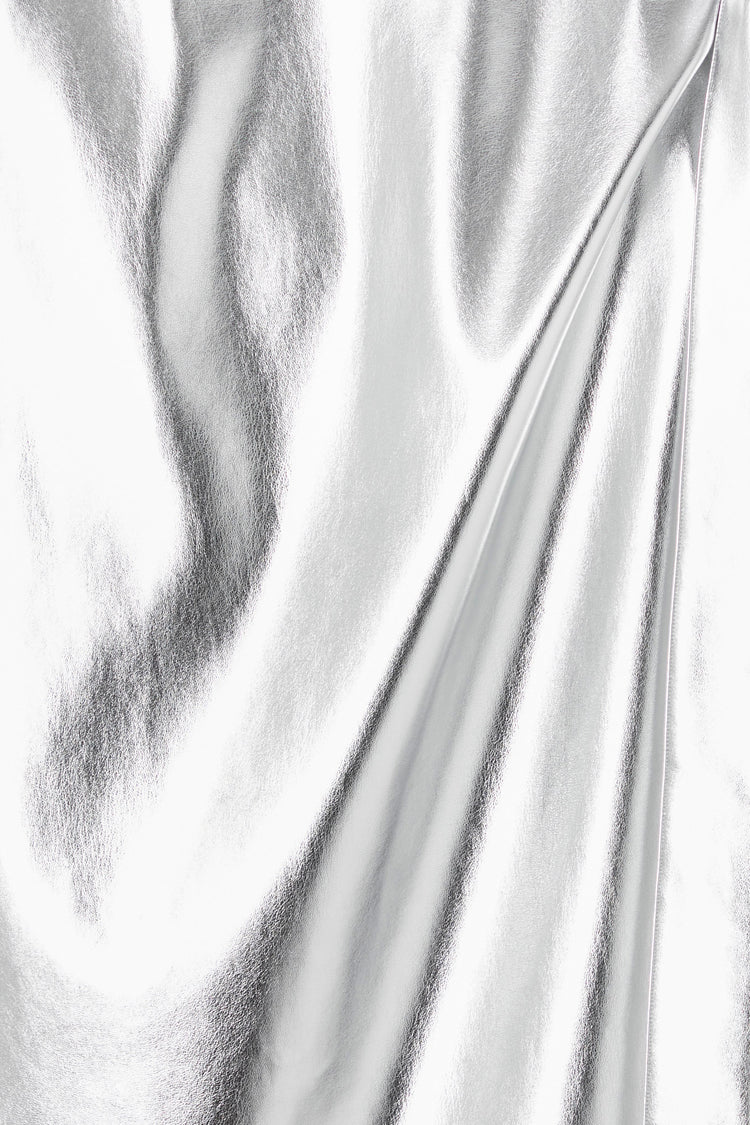 Silver Vegan Leather Jaspre Skirt - Image 11
