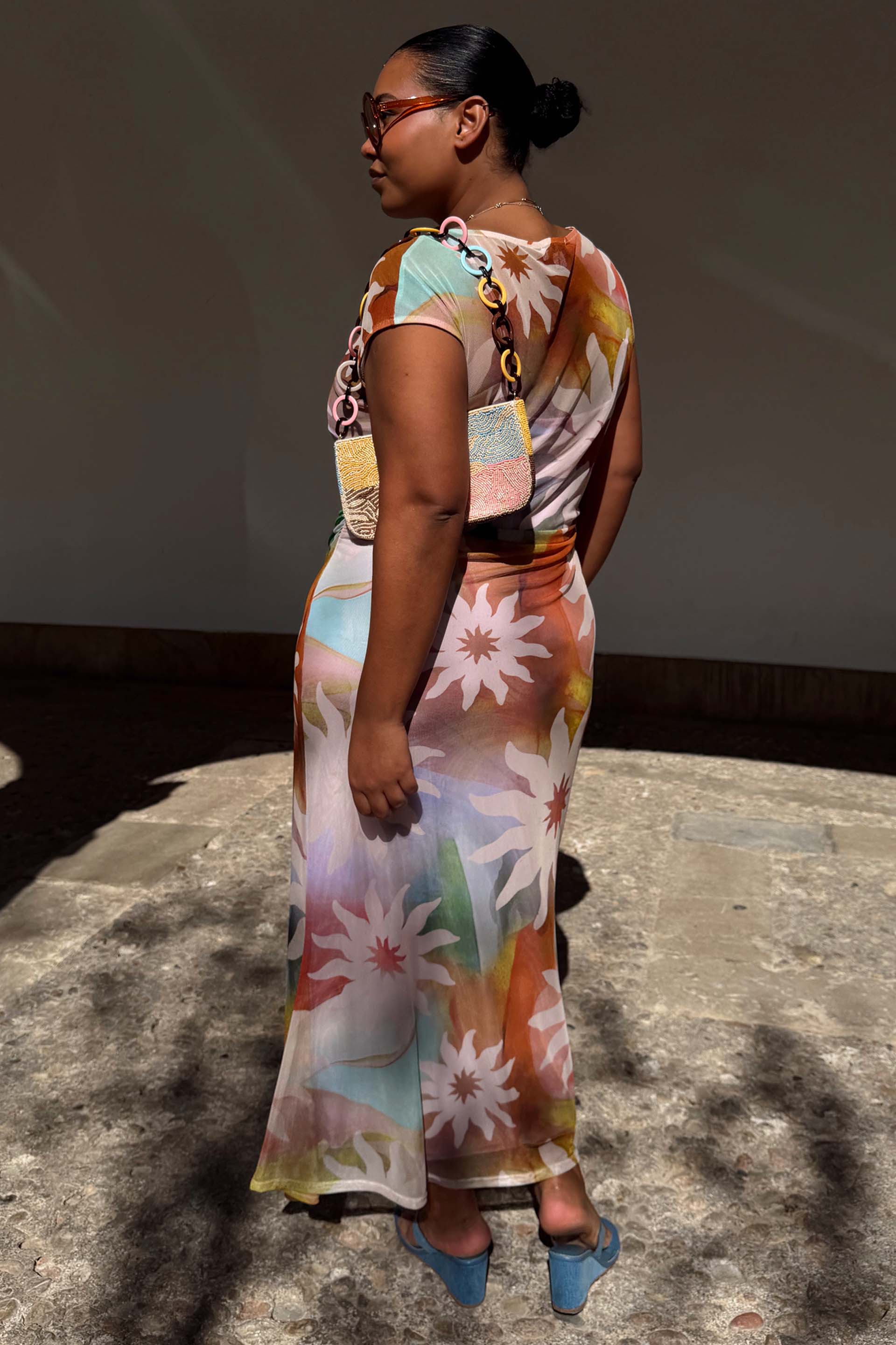Abstract Soleil Luna Mesh Dress - Image 9