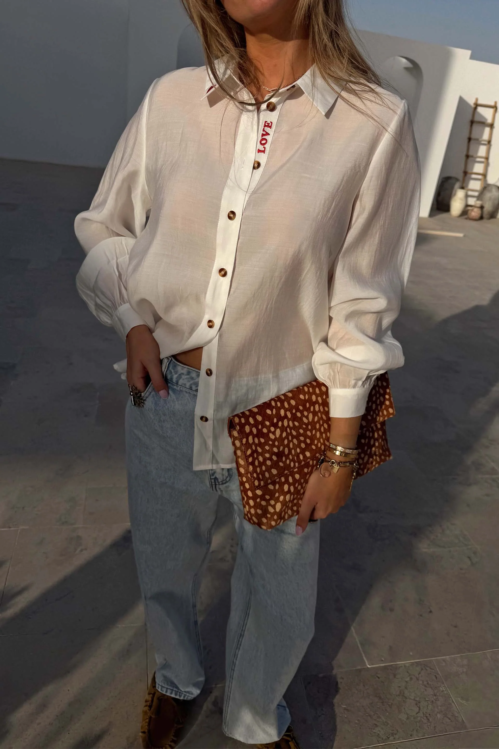 White Love Miley Shirt - Image 5