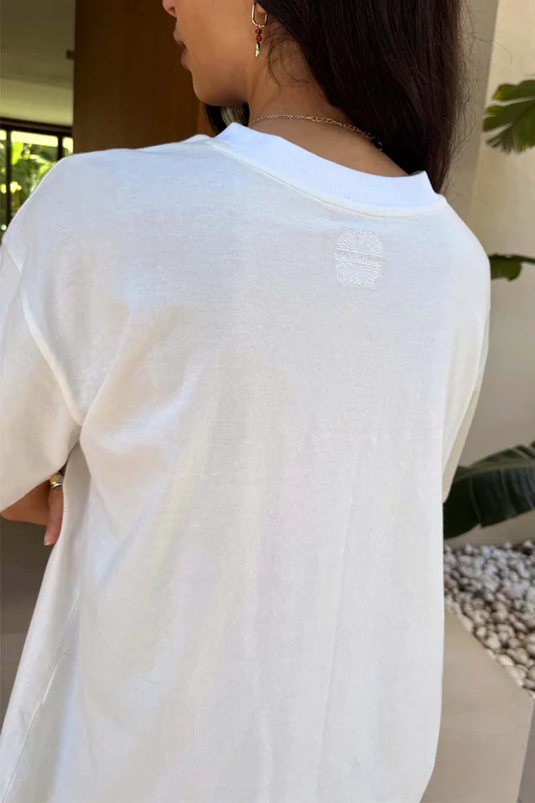 White Studded T-Shirt - Image 7